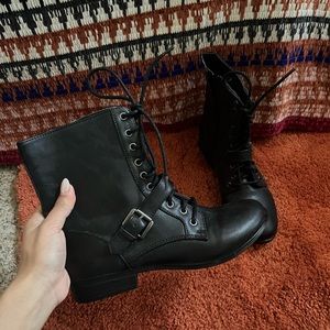 Never worn black combat boots! The brand is a.n.a
